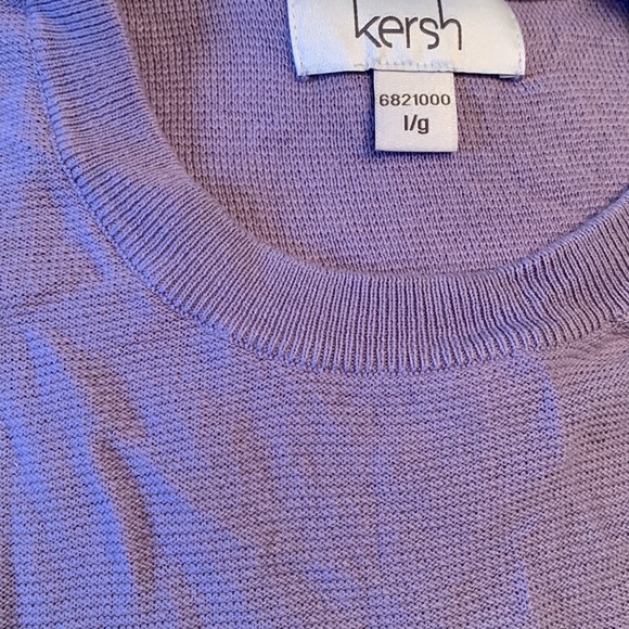 Purple crochet-like cotton, size large, longer t-shirt - Picture 2 of 2